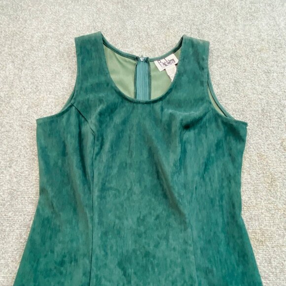 R.J. & Co. Dress Women’s 8 Green Sleeveless Sheath Soft Professional Career Wear - Picture 2 of 9